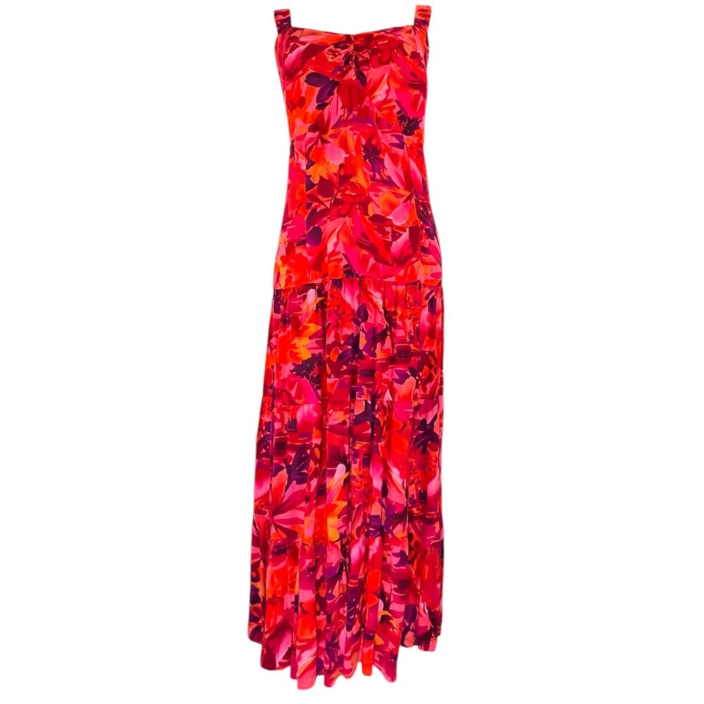 STUDIO 1940 Pink Tropical Floral Print Midi/Maci Dress. 18W